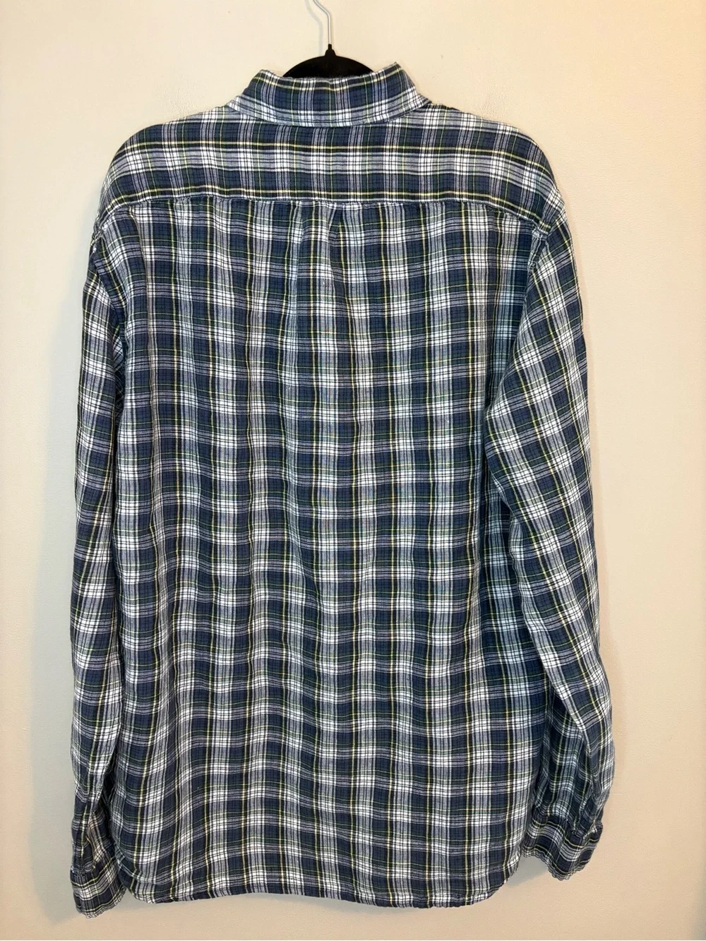 J.Crew Irish Linen Classic Fit Plaid Button Front Shirt LT